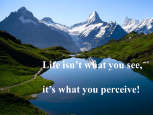 Life isn't what you see, it's what you perceive!
